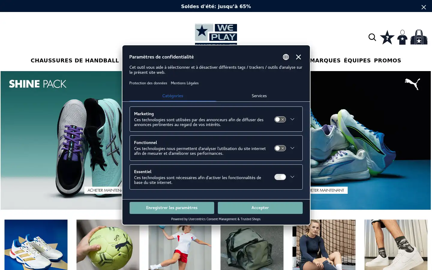 Screenshot of weplayhandball.fr