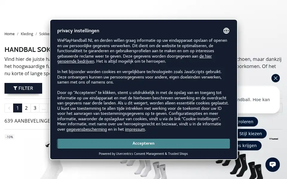 Screenshot of weplayhandball.nl