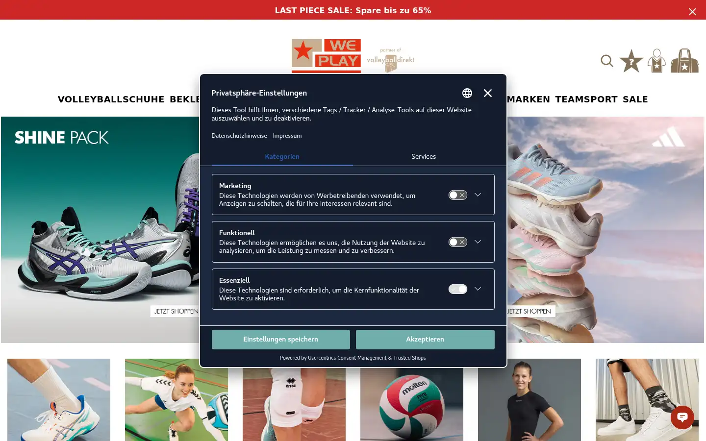 Screenshot of weplayvolleyball.de