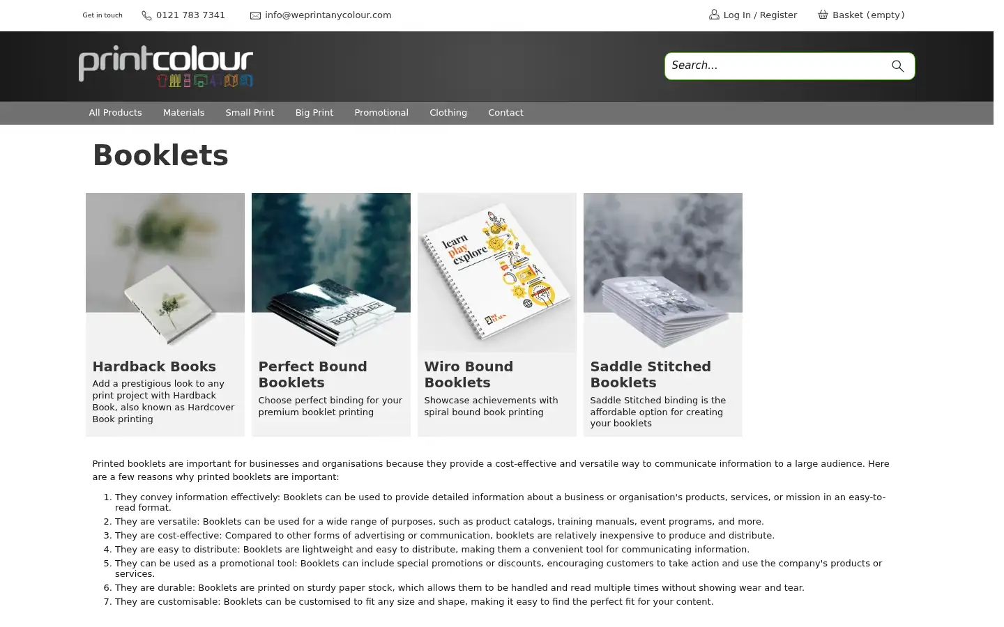 Screenshot of weprintanycolour.com