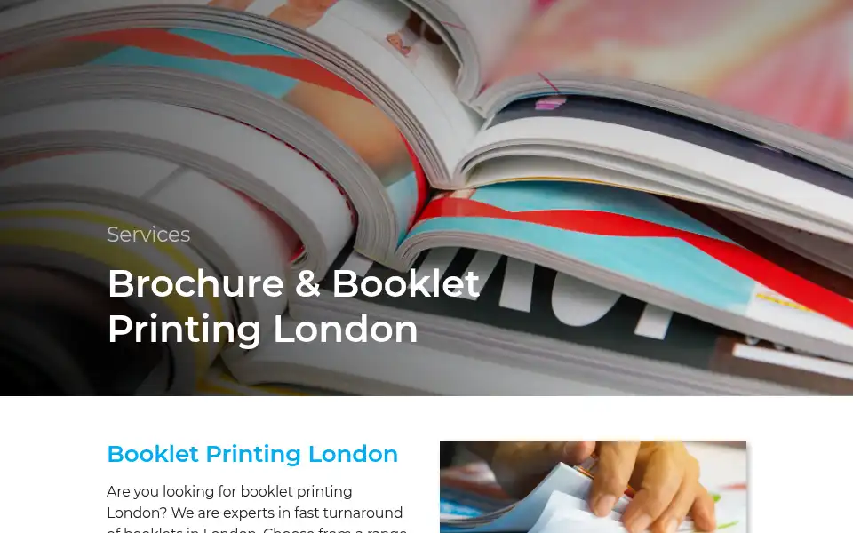 Screenshot of weprintinlondon.co.uk
