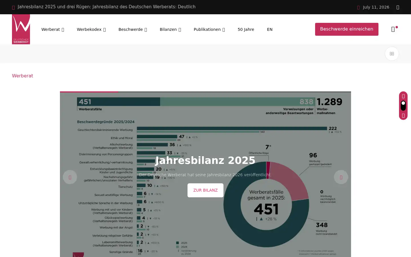 Screenshot of werberat.de