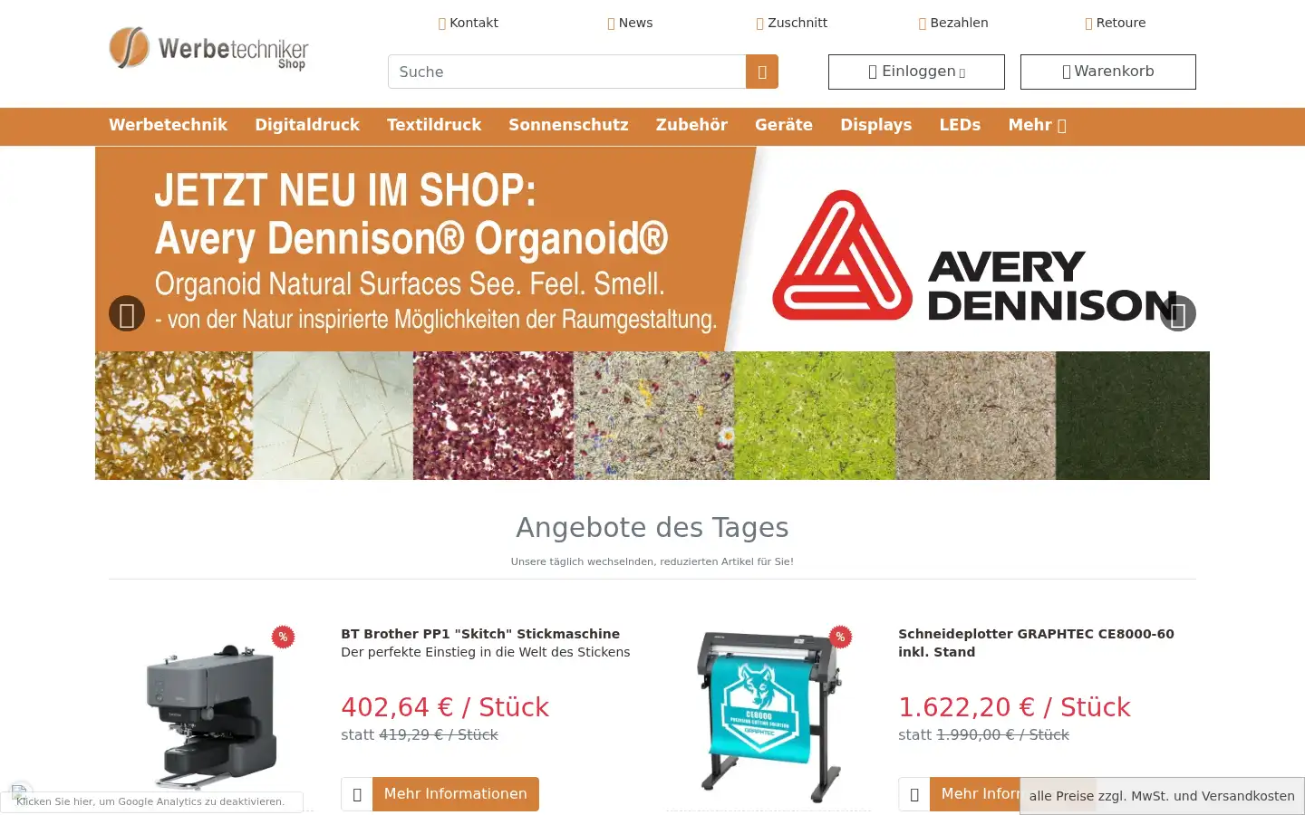 Screenshot of werbetechniker-shop.de