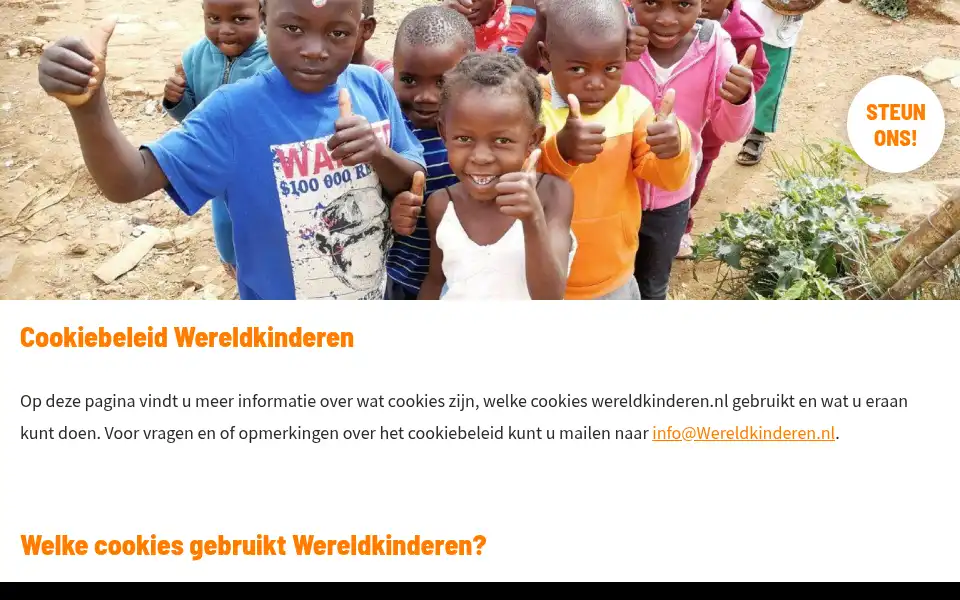 Screenshot of wereldkinderen.nl