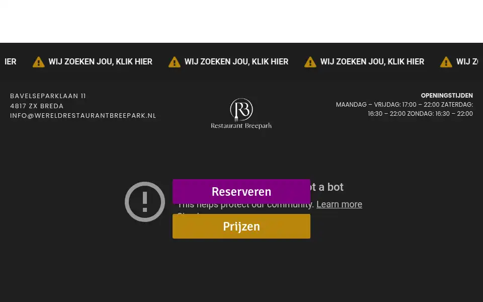 Screenshot of wereldrestaurantbreepark.nl