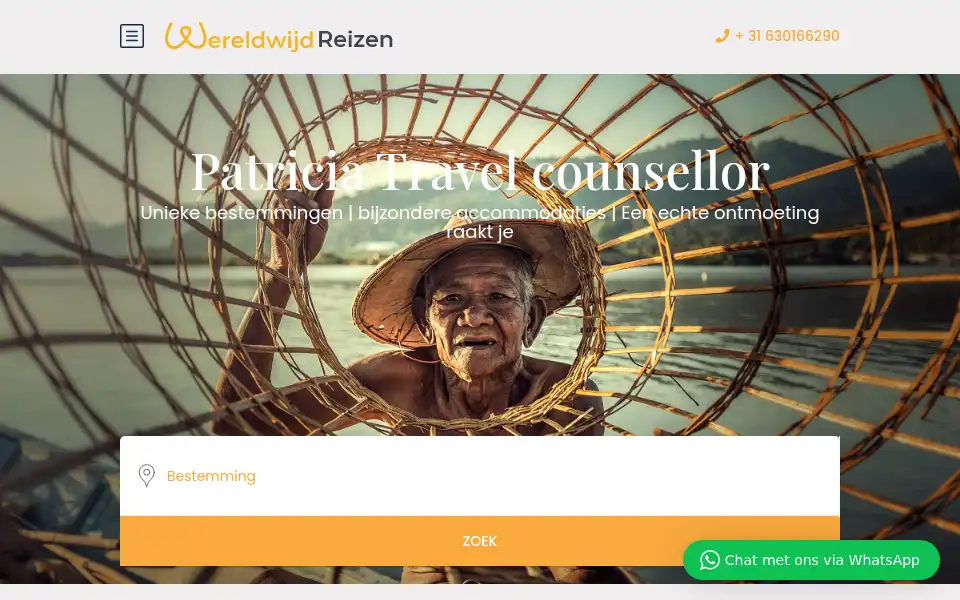 Screenshot of wereldwijdreizen.nl