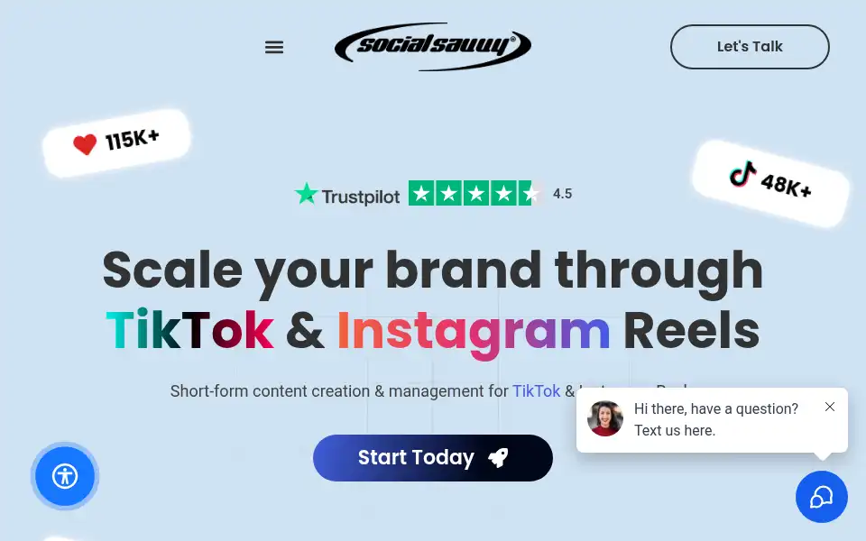 Screenshot of weresocialsavvy.com