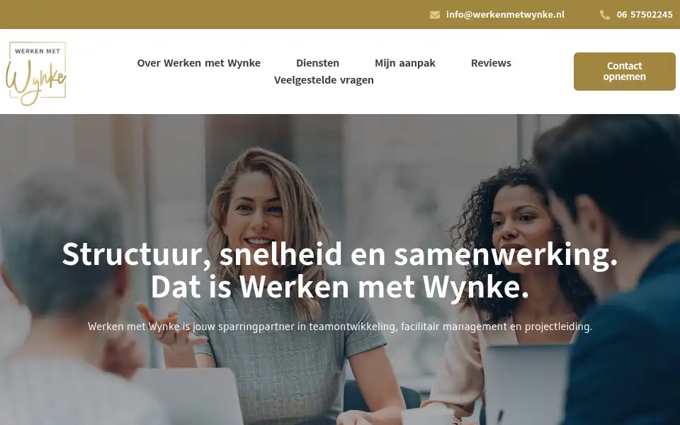Screenshot of werkenmetwynke.nl
