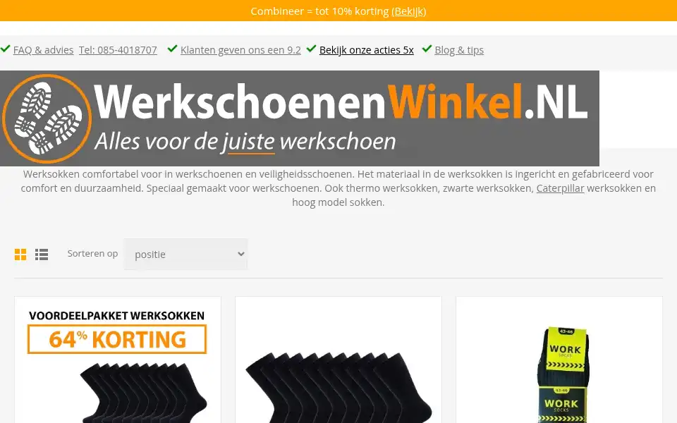 Screenshot of werkschoenenwinkel.nl