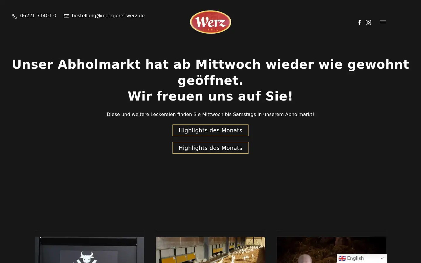 Screenshot of werz-foodservice.de