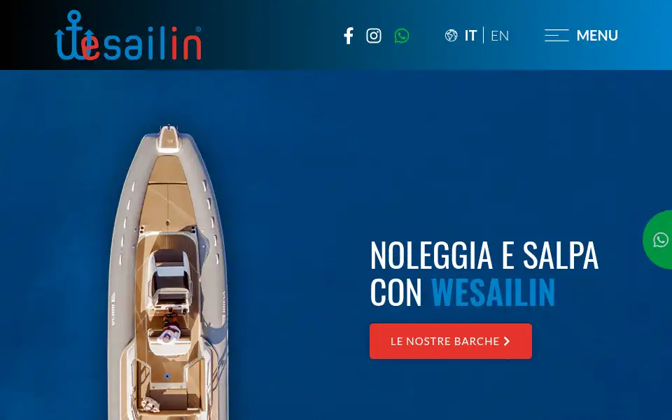 Screenshot of wesailin.com