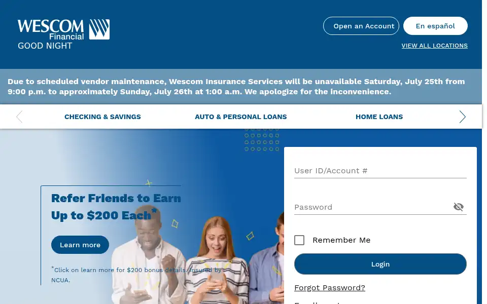 Screenshot of wescom.org