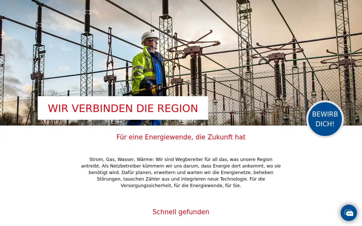 Screenshot of wesernetz.de