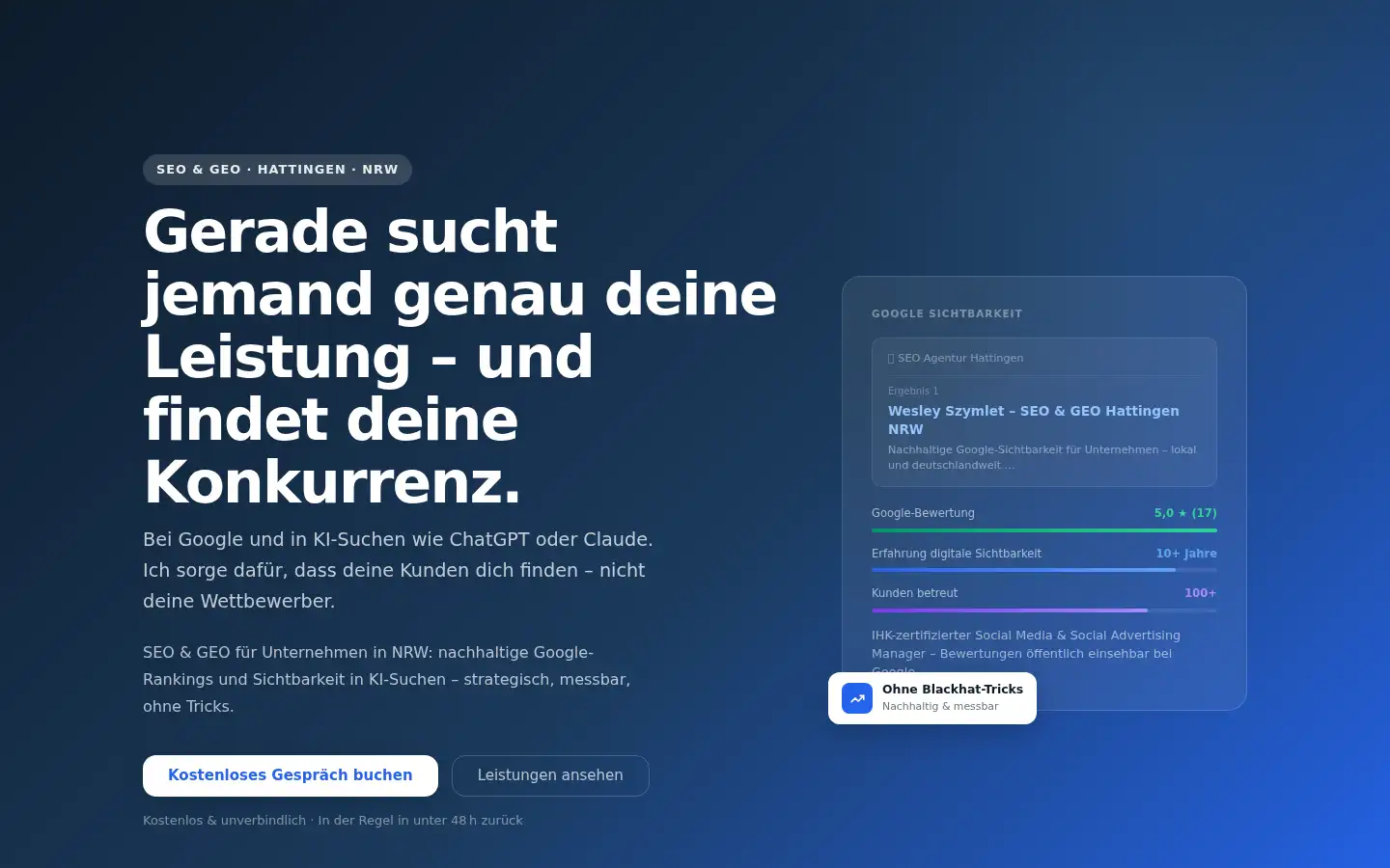 Screenshot of wesleyszymlet.de