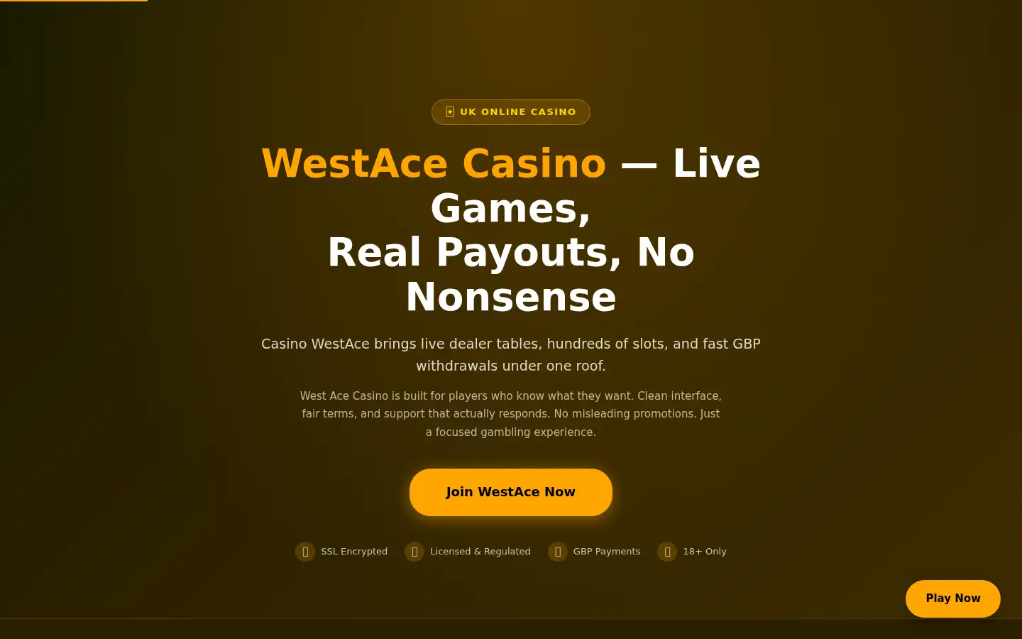 Screenshot of westacecasino.info