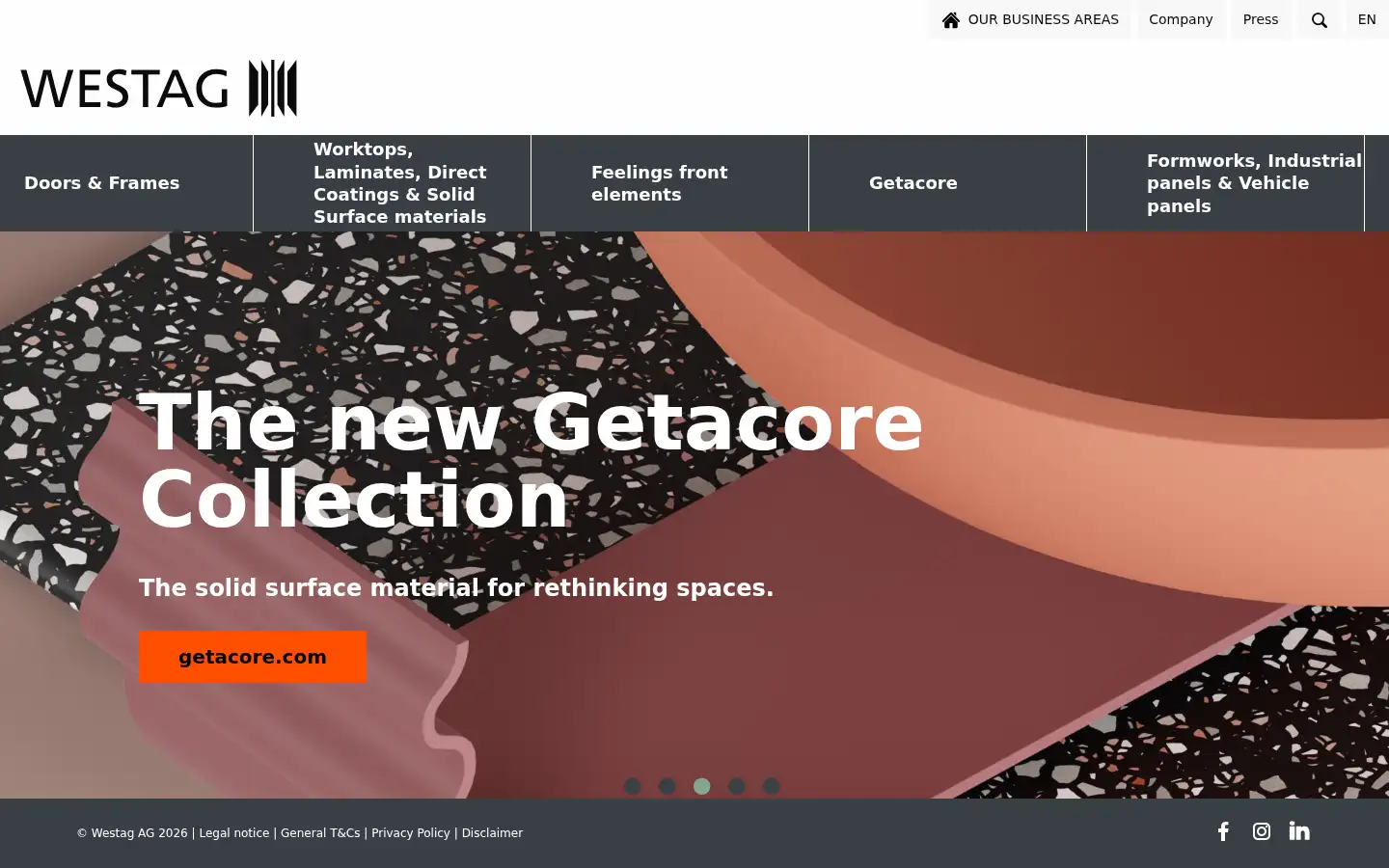 Screenshot of westag.de