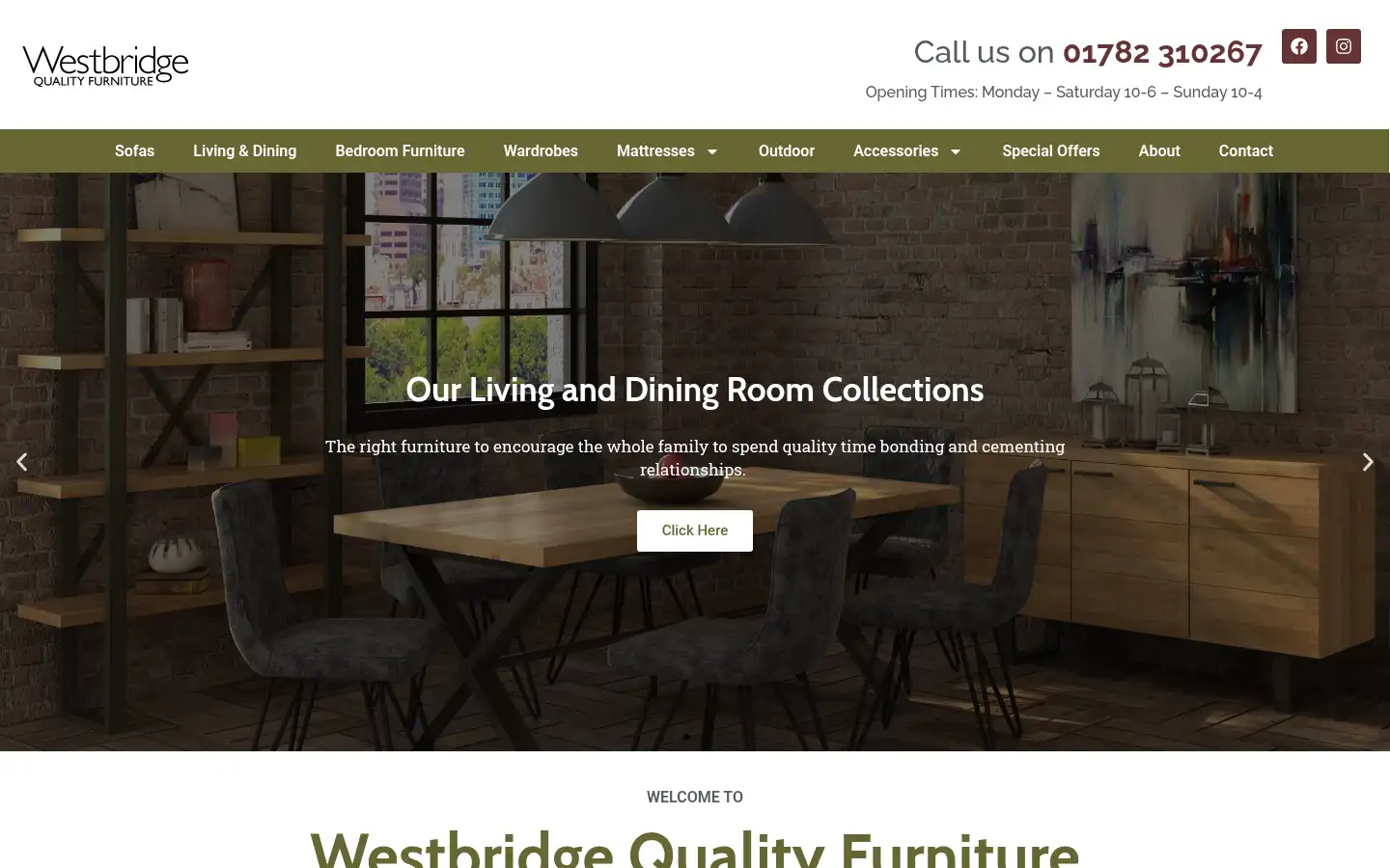 Screenshot of westbridgefurniturestoke.co.uk