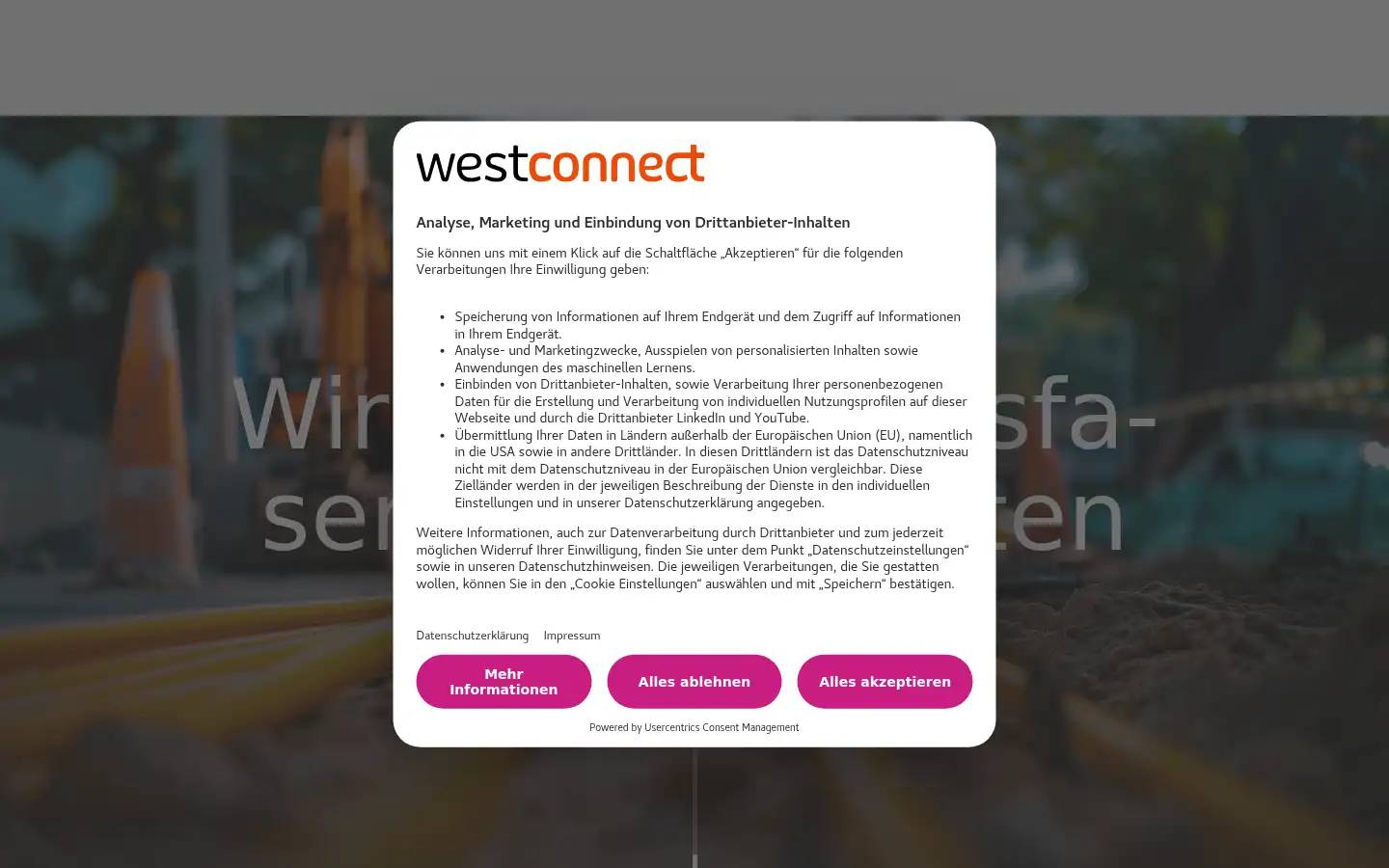 Screenshot of westconnect.de