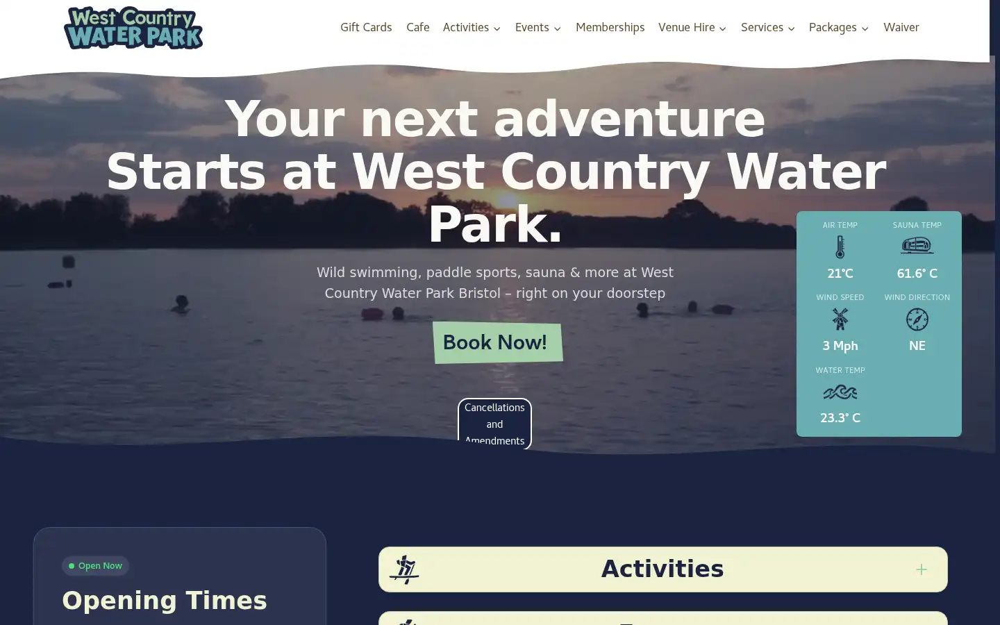 Screenshot of westcountrywaterpark.co.uk