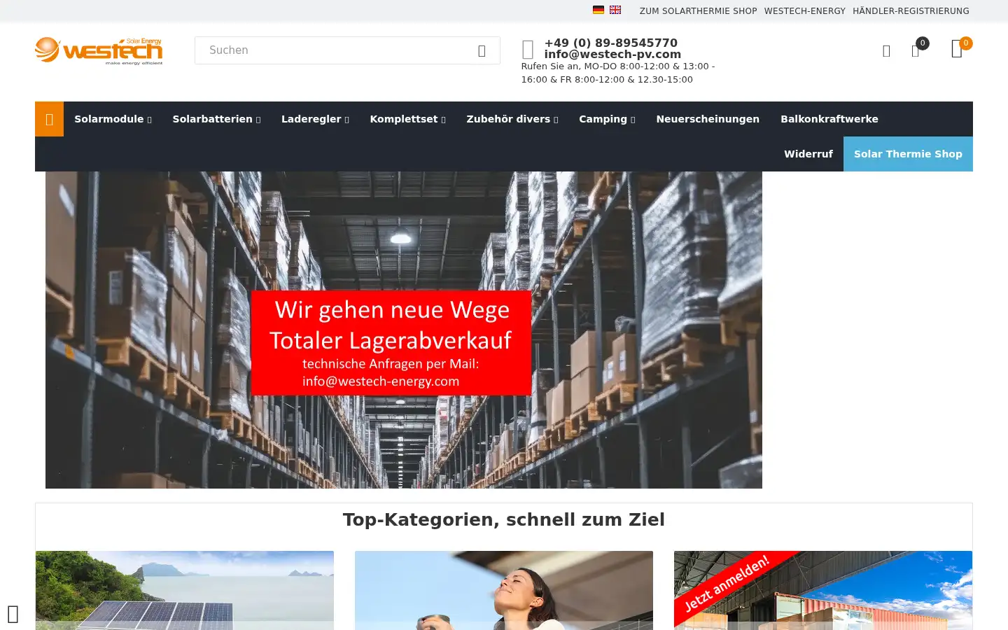 Screenshot of westech-pv.com
