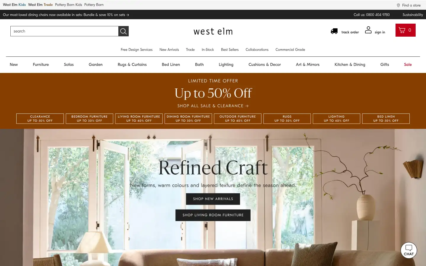 Screenshot of westelm.co.uk
