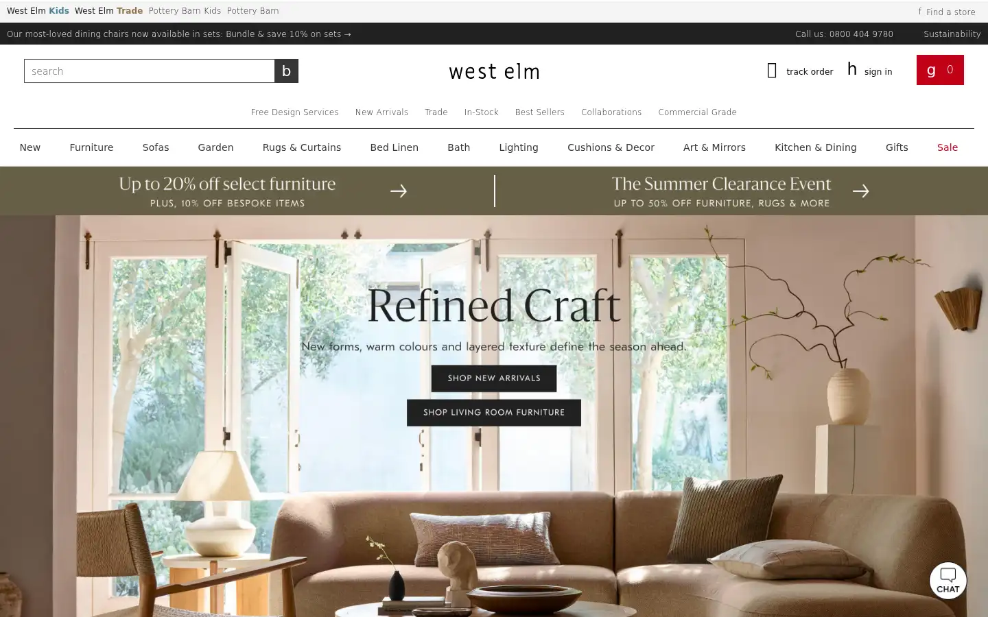 Screenshot of westelm.com