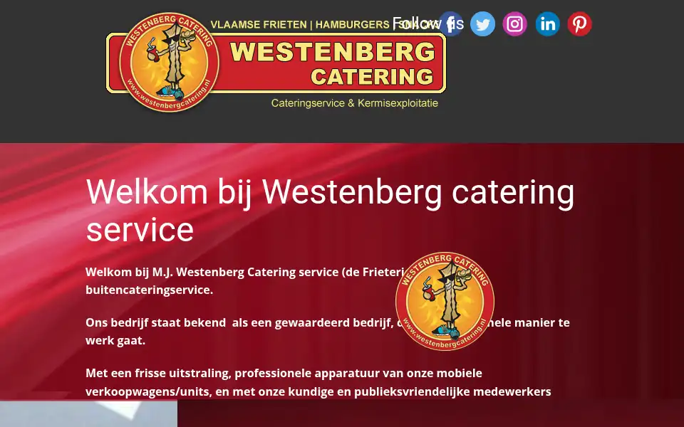 Screenshot of westenbergcatering.nl