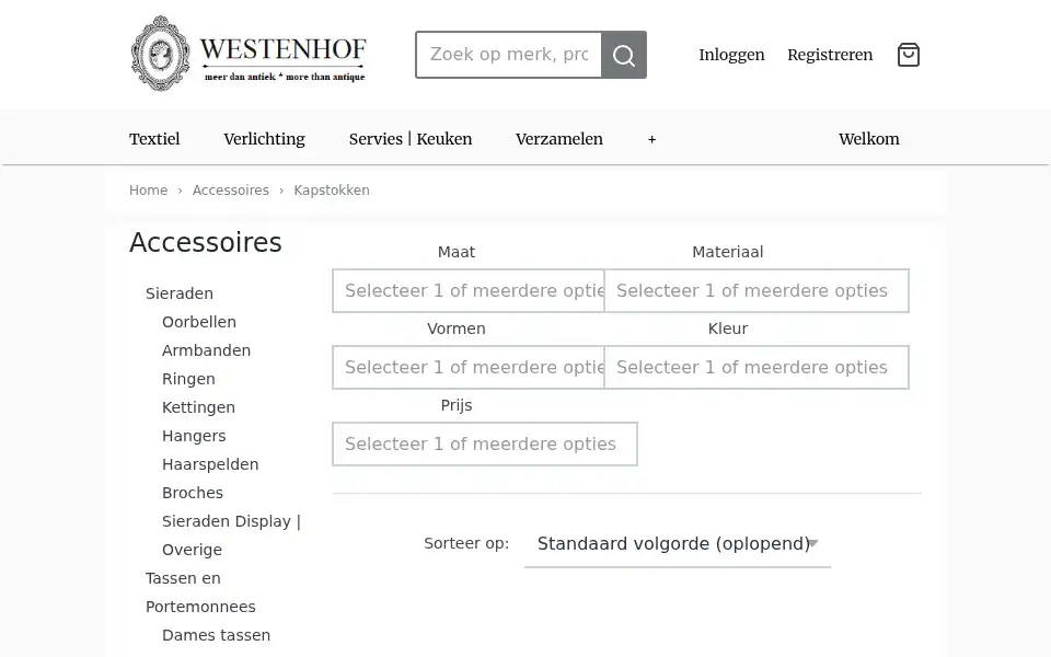 Screenshot of westenhof.nl