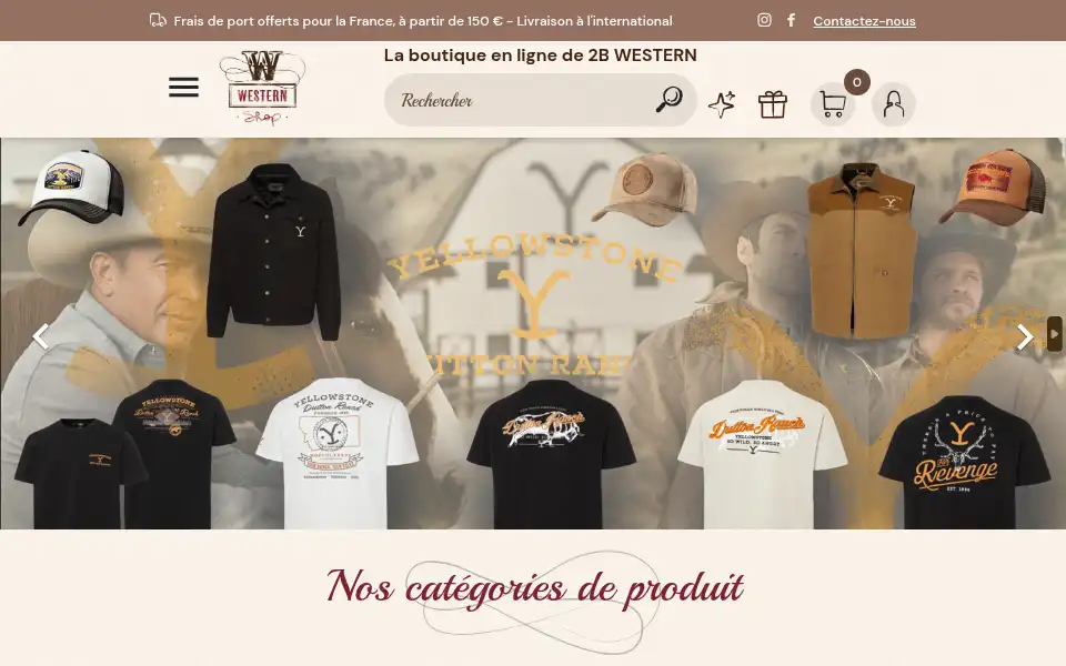 Screenshot of westernshop.fr