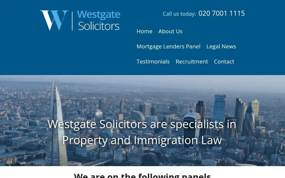 Screenshot of westgatesolicitors.co.uk