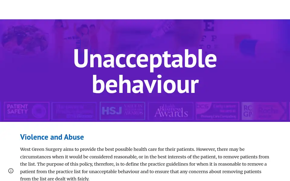 Screenshot of westgreensurgery.co.uk