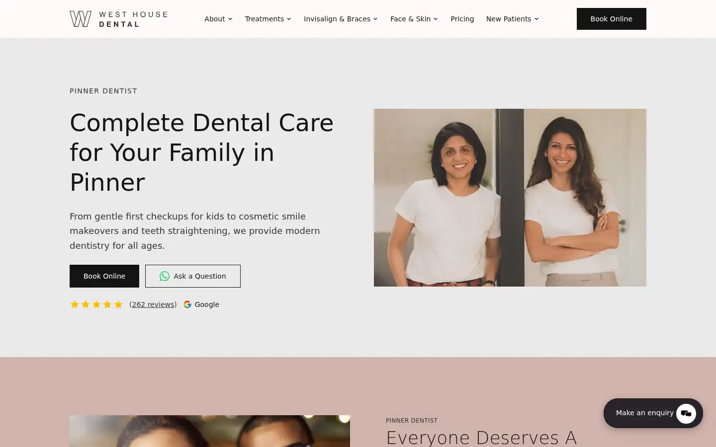 Screenshot of westhousedental.com