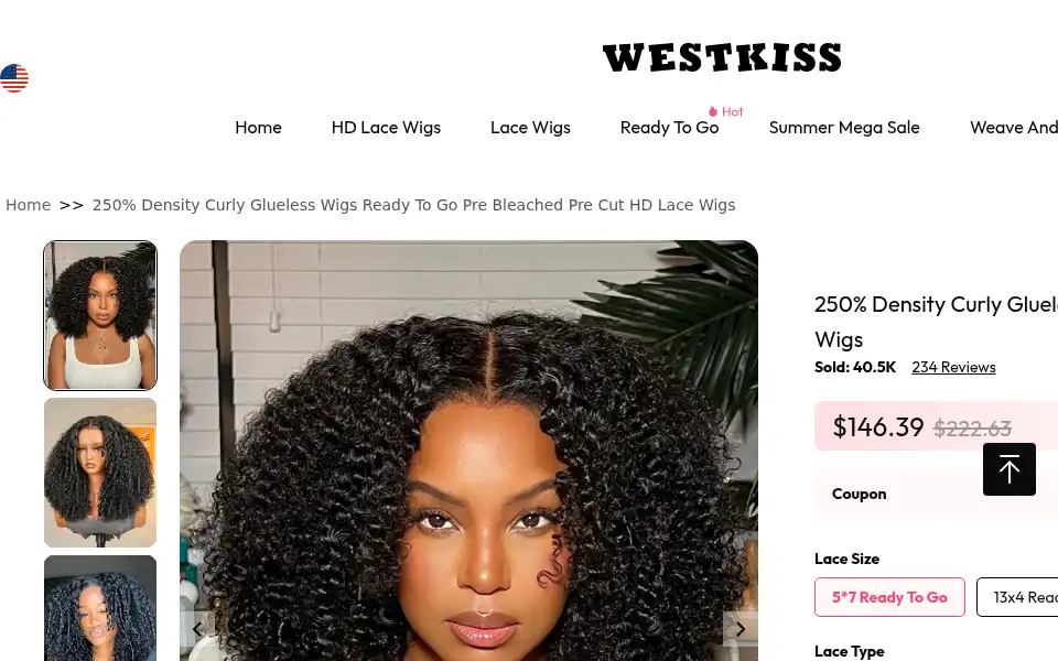 Screenshot of westkiss.com