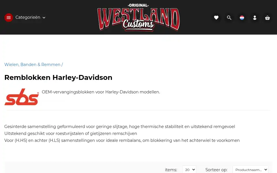 Screenshot of westlandcustoms.nl