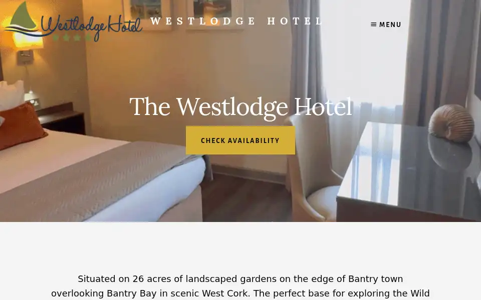 Screenshot of westlodgehotel.ie
