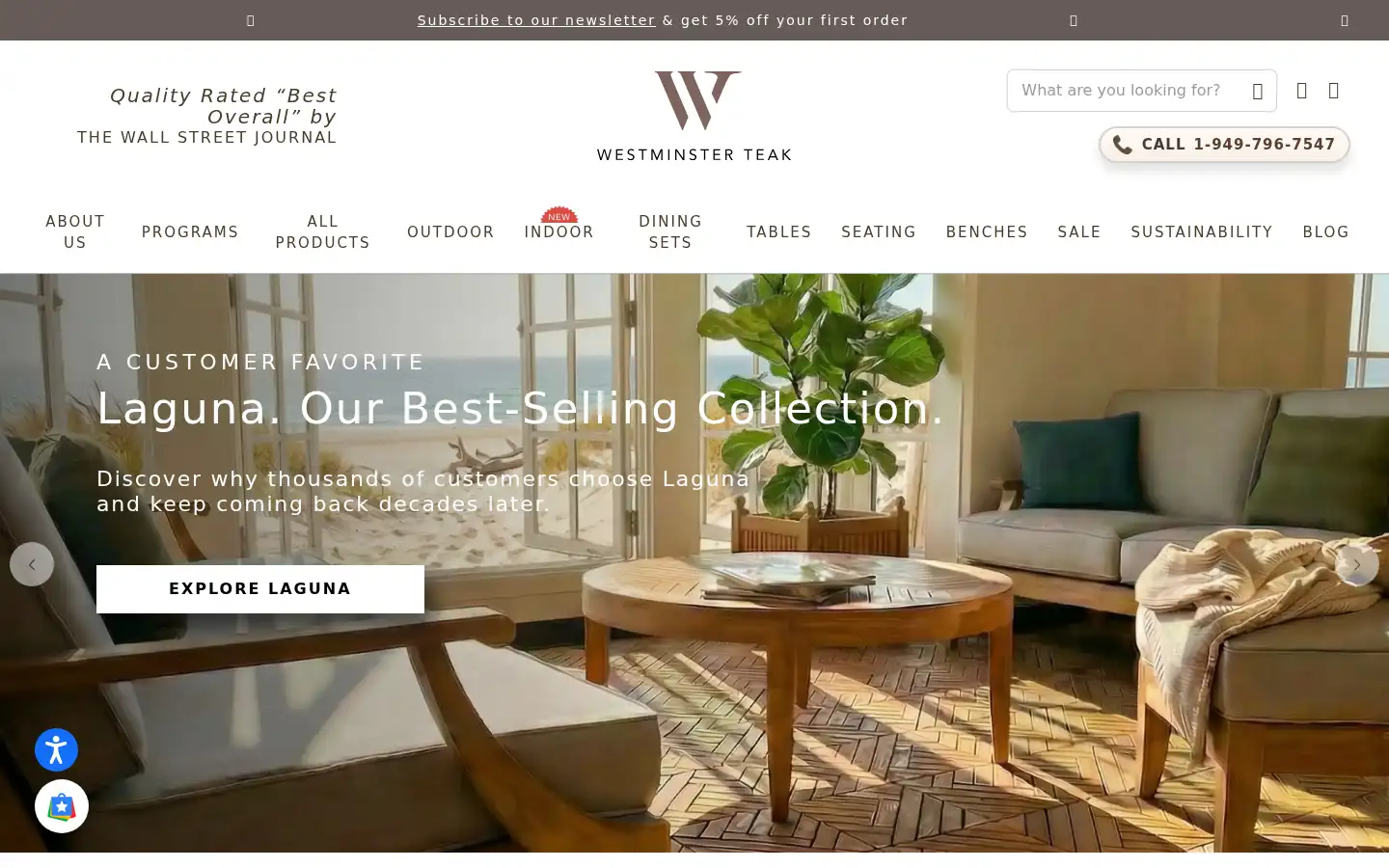Screenshot of westminsterteak.com