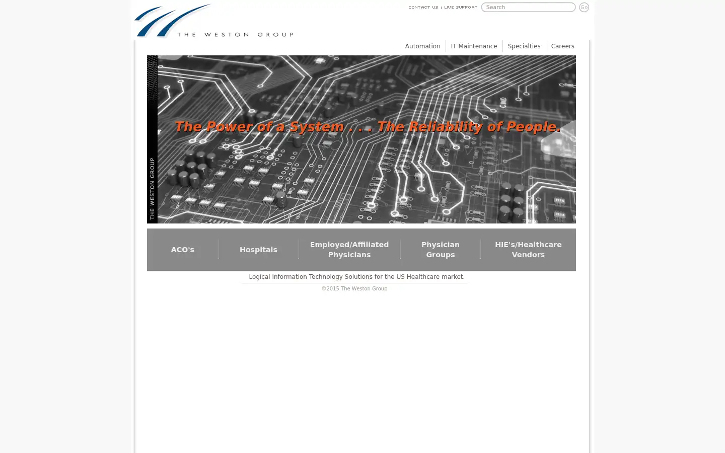 Screenshot of weston.com