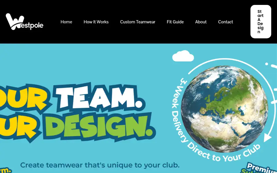 Screenshot of westpoleteamwear.com