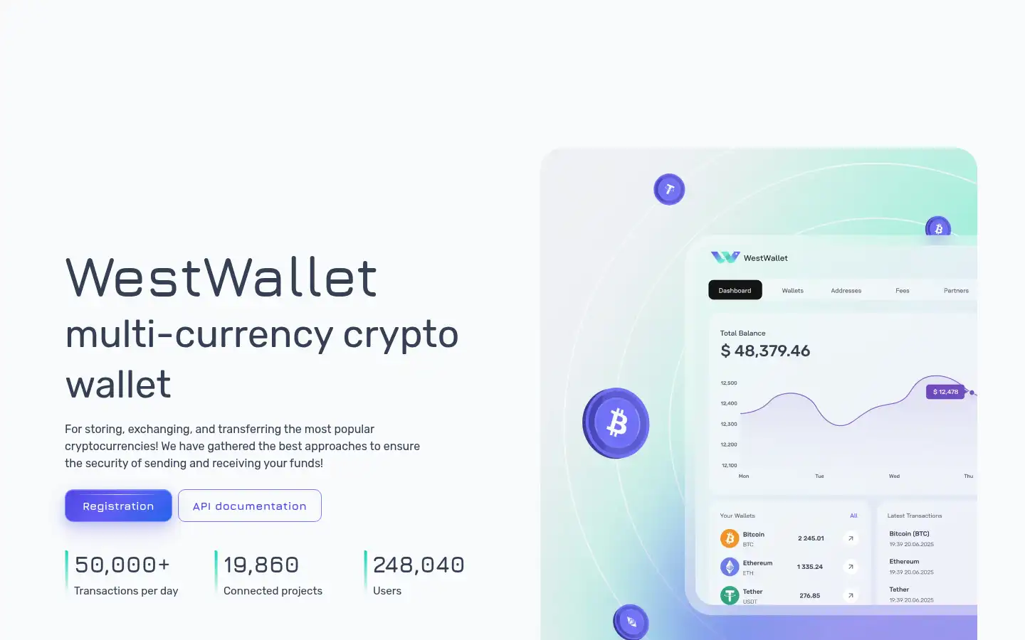 Screenshot of westwallet.io