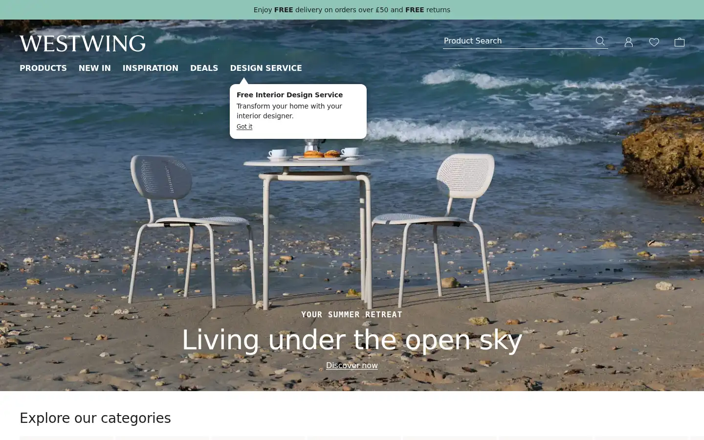 Screenshot of westwing.co.uk