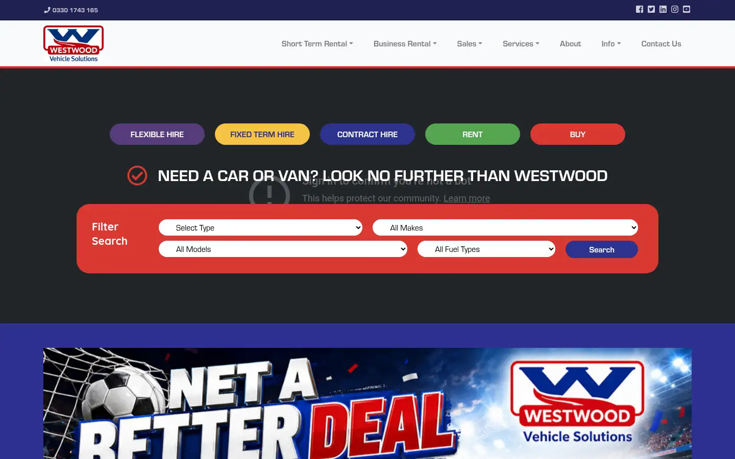 Screenshot of westwoodmotorgroup.co.uk