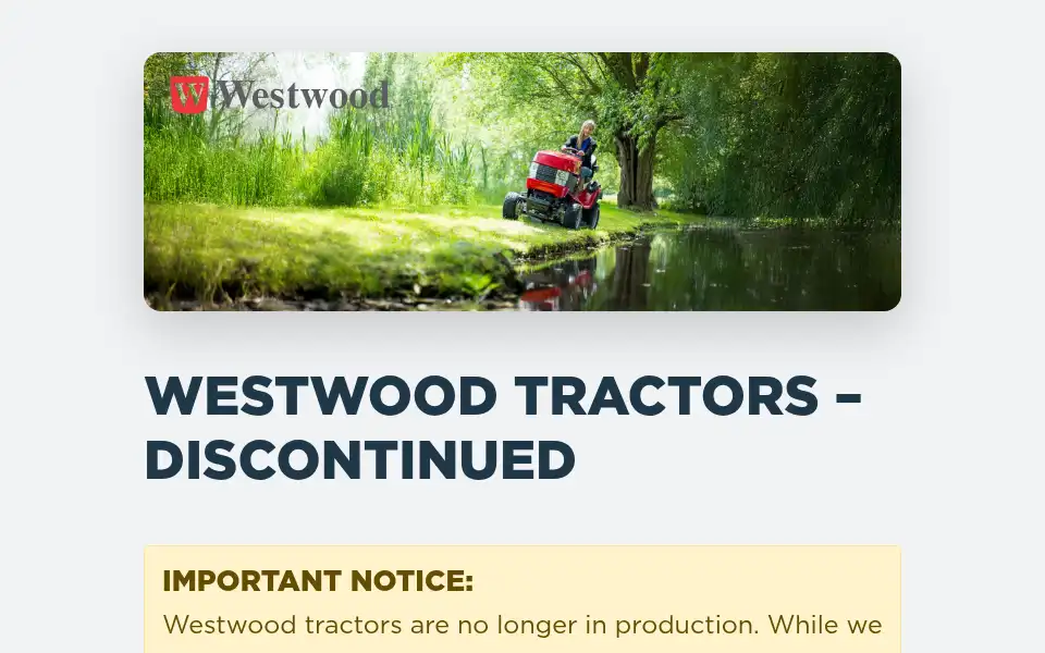 Screenshot of westwoodtractors.com