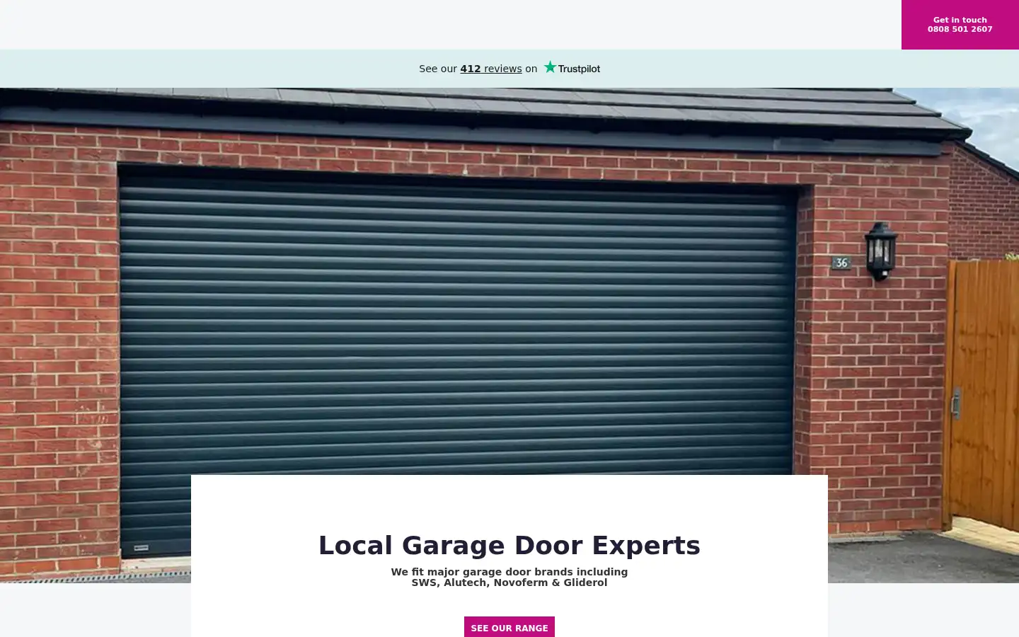 Screenshot of westyorkshiregaragedoors.co.uk