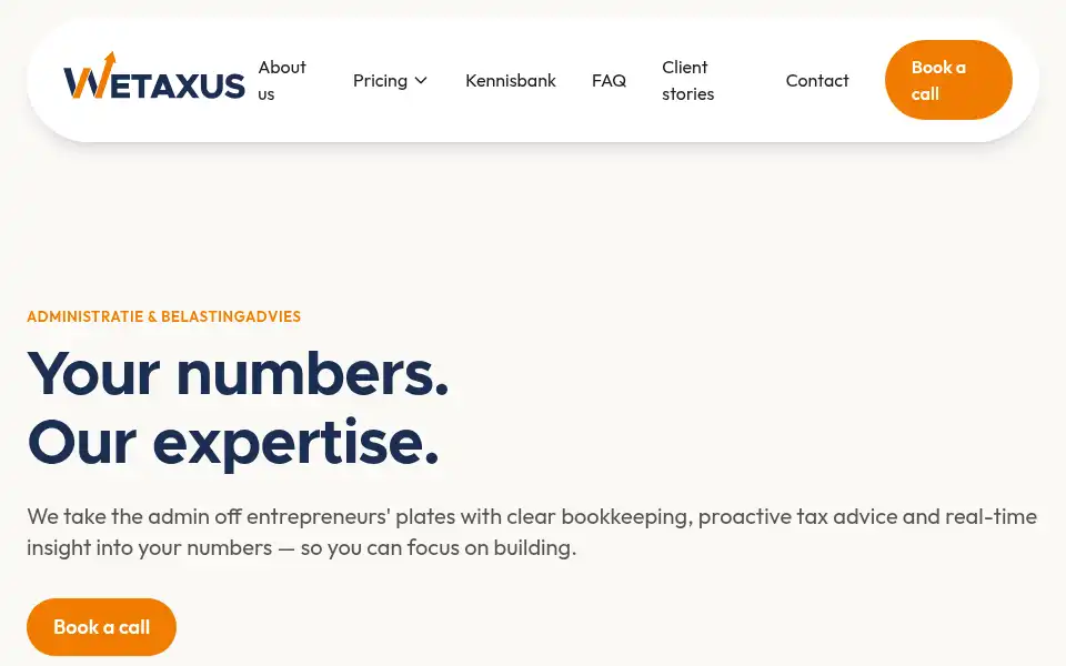 Screenshot of wetaxus.nl