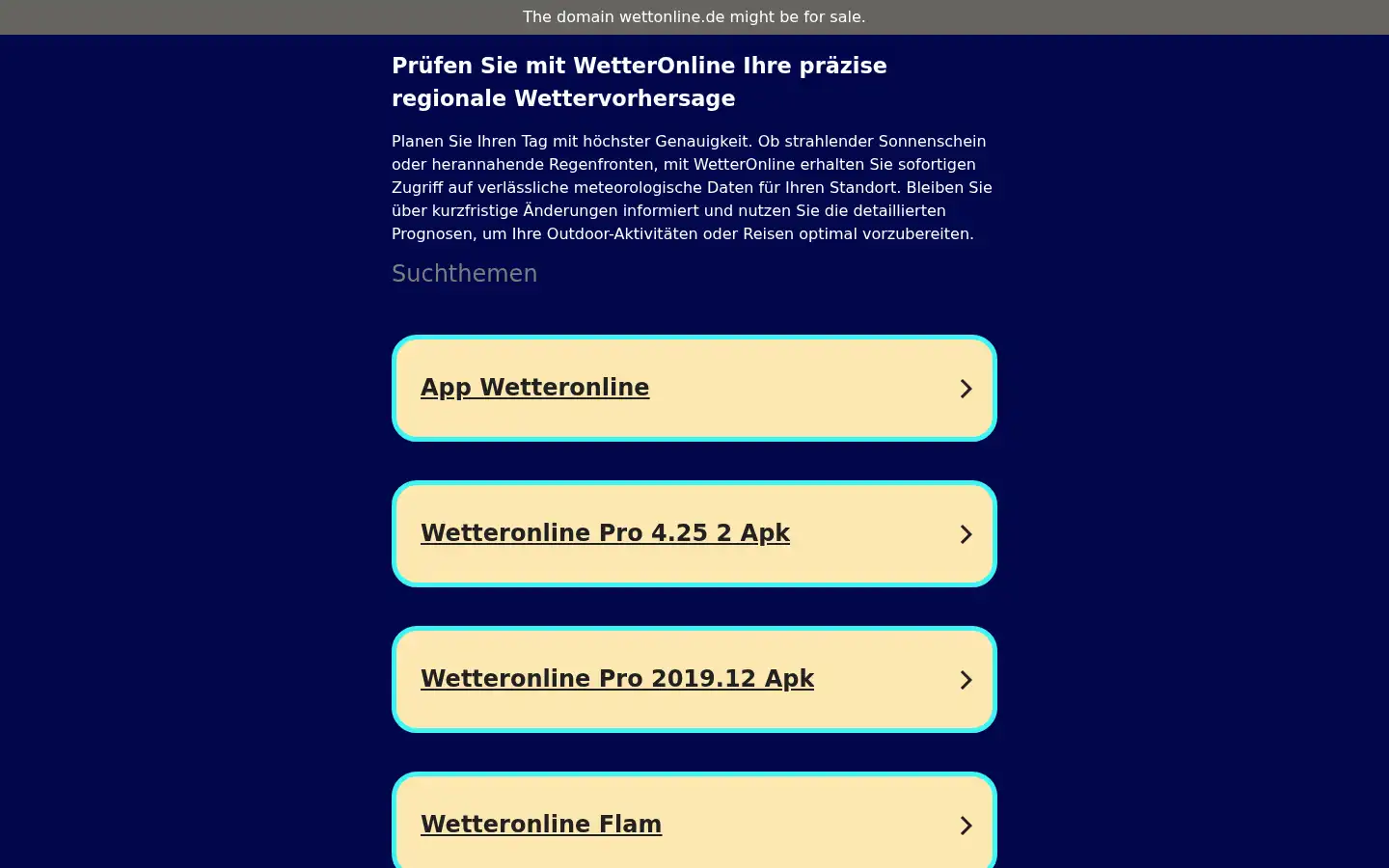 Screenshot of wettonline.de