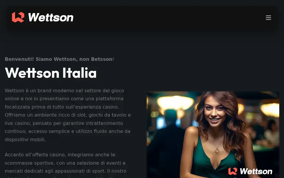 Screenshot of wettson.it.com