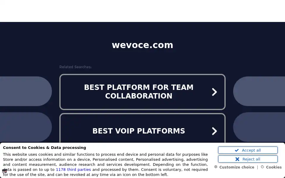 Screenshot of wevoce.com