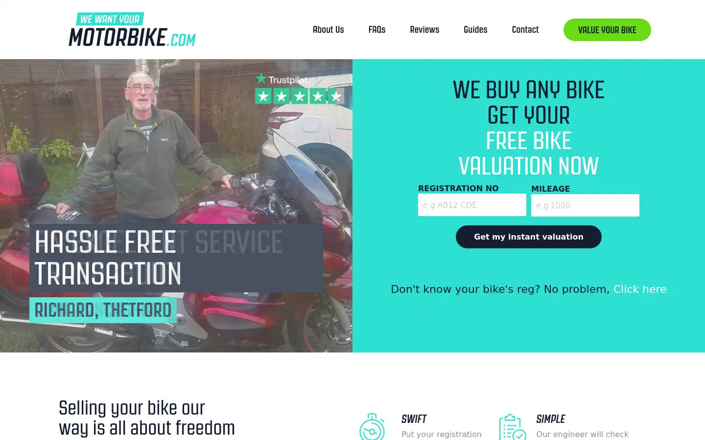 Screenshot of wewantyourmotorbike.com