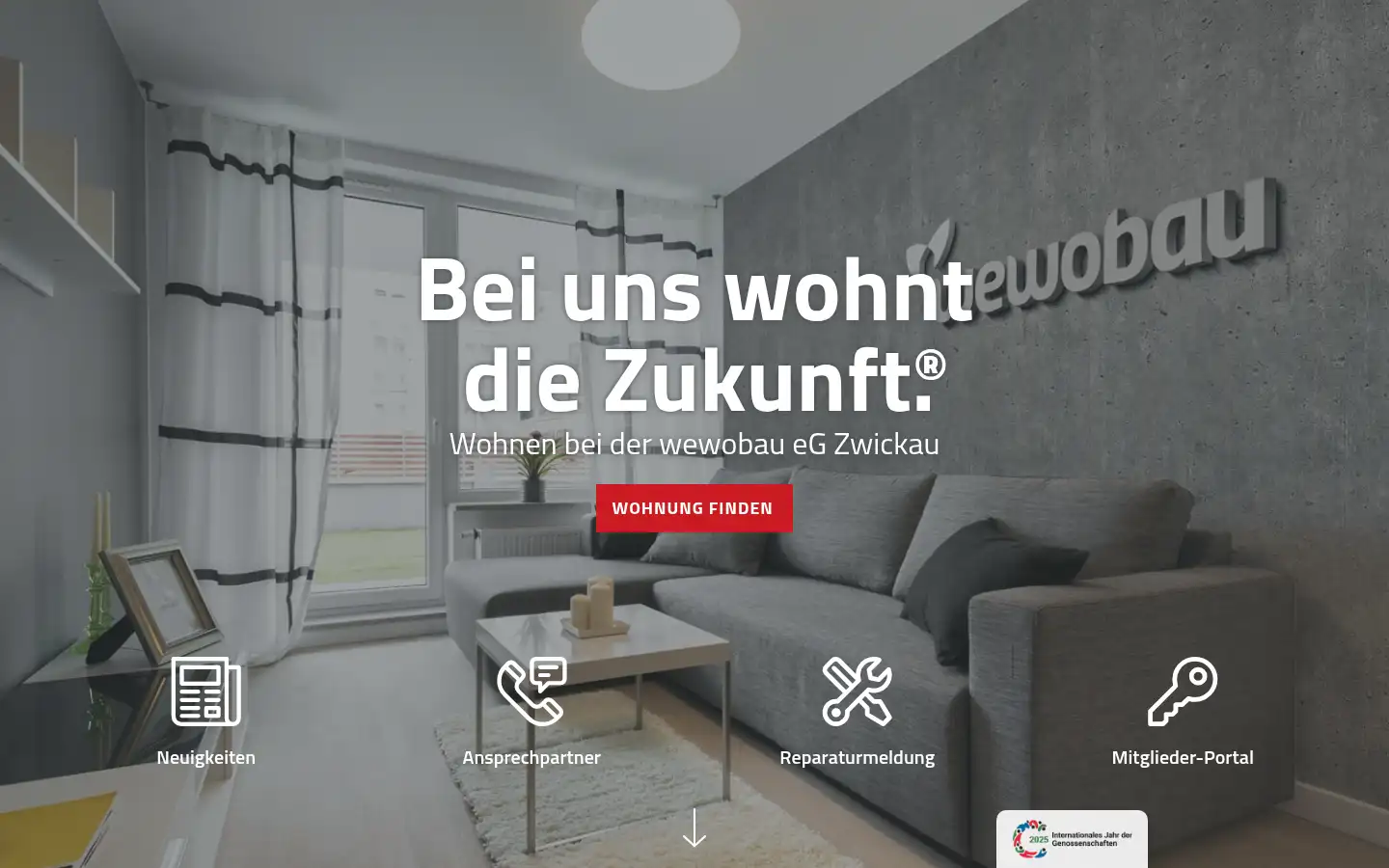 Screenshot of wewobau.de