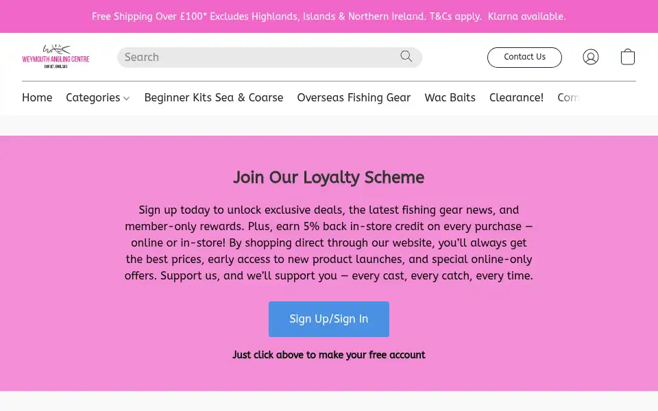 Screenshot of weymouthangling.com